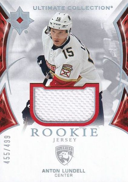 jersey RC karta ANTON LUNDELL 21-22 UD Ultimate Rookie Jersey /499